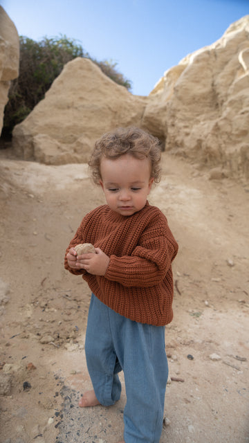 Blythe and Bodhi Chunky Knit Jumper - Rust