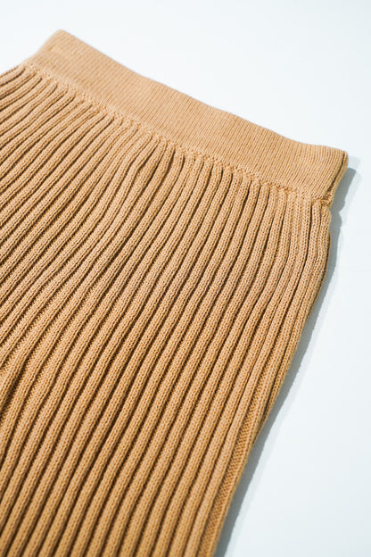 Illoura the Label - Essential Ribbed 3/4 Knit Pants